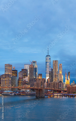 Manhattan skyline from dumbo, New York, USA.