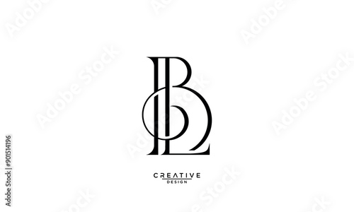 BL, LB, B, L, Abstract Letters Logo Monogram