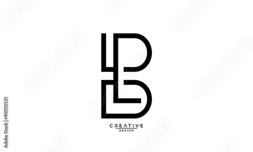 BL, LB, B, L, Abstract Letters Logo Monogram