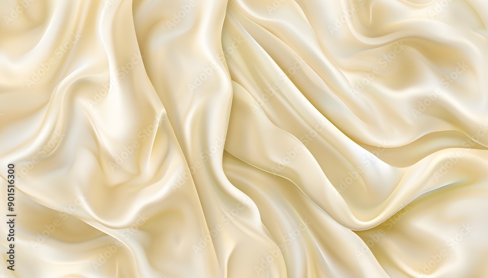 Fototapeta premium silk, satin, fabric, texture, gold, textile, material, cloth, pattern, decoration, wave, luxury, soft, golden, shiny, smooth, drapery, silky, color, backdrop, shine, design, fashion, cream, elegant