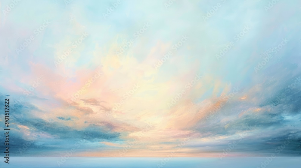 A serene sky at dawn, with soft pastel colors and a hint of sunlight breaking through the horizon. The peaceful scene captures the quiet beauty of a new day beginning. A serene sky at dawn, with soft pastel colors and a hint of sunlight breaking through the horizon. The peaceful scene captures the quiet beauty of a new day beginning.
