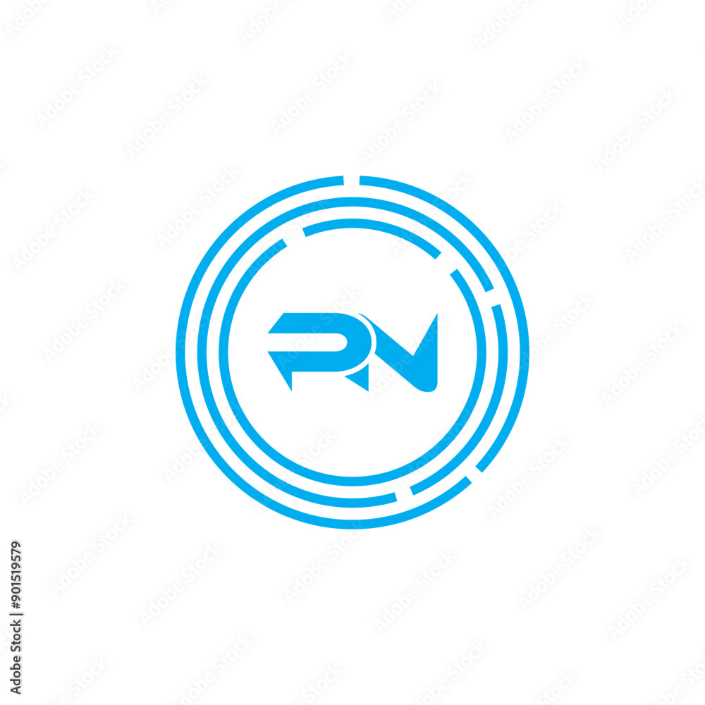 Initial Letter PN Logo - Minimal Business Logo Initial Letter PN Logo - Minimal Business Logo
