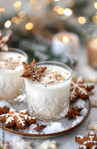 Festive Eggnog With Gingerbread Cookies