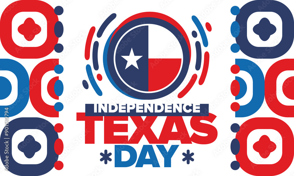 Texas Independence Day. Texas flag. Lone star flag. Freedom holiday in Unites States, celebrated annual in March. Patriotic vector poster. Creative illustration Texas Independence Day. Texas flag. Lone star flag. Freedom holiday in Unites States, celebrated annual in March. Patriotic vector poster. Creative illustration