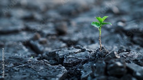 Seedling among ruins, symbolizing rebirth after destruction, Seedling, Resilience, history