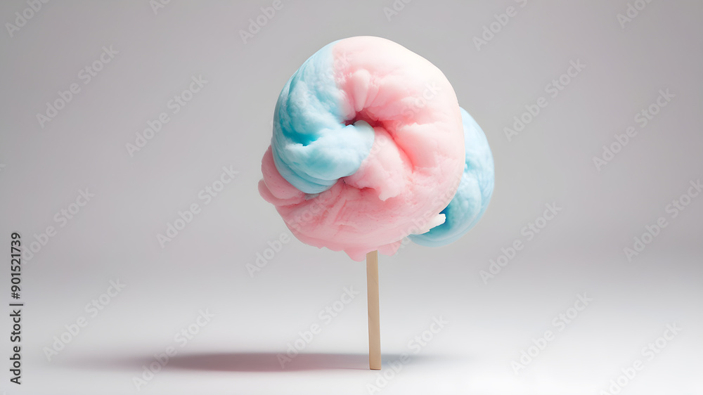 Cotton candy on white background. Generative AI Cotton candy on white background. Generative AI