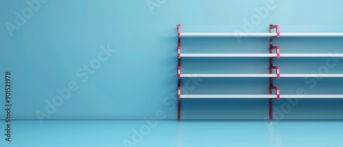 Smart shelves, IoTenabled inventory management, D illustration, advanced retail concept, copy space, photo