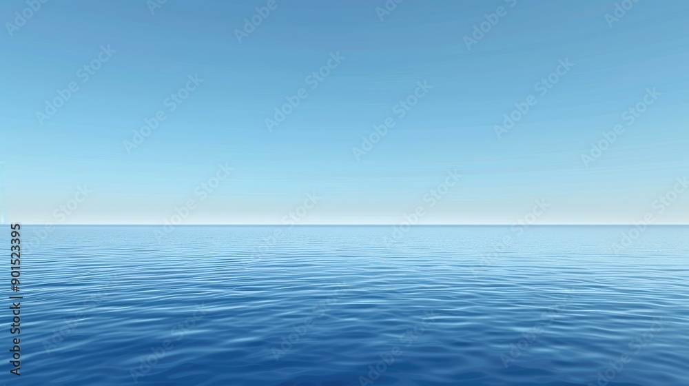 Obraz premium A serene blue water background, capturing the calm and tranquil essence of clear, still waters.