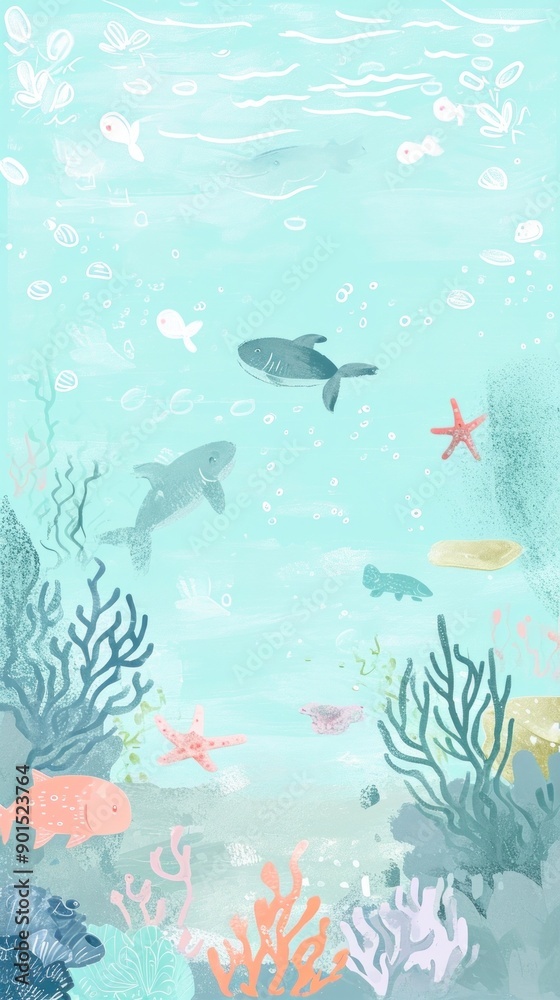 Cute under the sea illustration aquarium outdoors nature. Cute under the sea illustration aquarium outdoors nature.