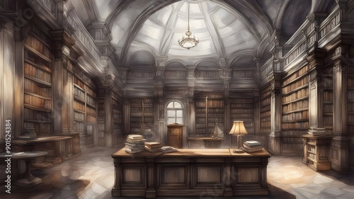 Interior design of Library