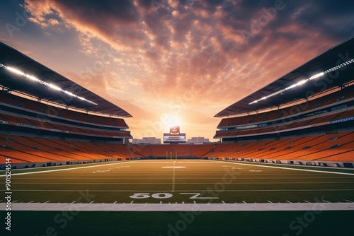 American football stadium sunset sports american football. photo