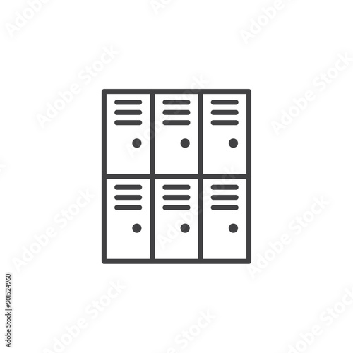 Locker icon isolated on white background