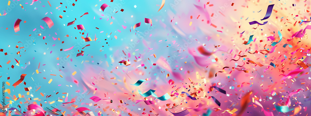 Obraz premium Joyful Confetti Explosion