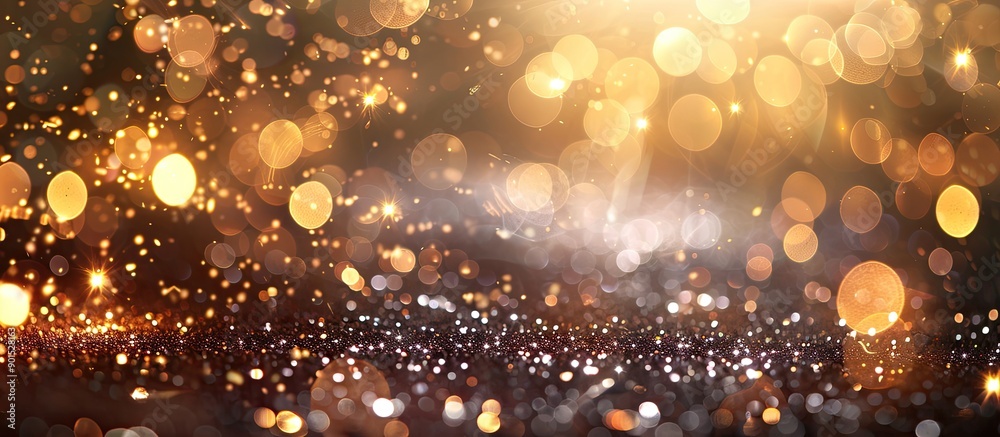 An abstract background with blurred silver glittering shine bulbs lights with copy space image An abstract background with blurred silver glittering shine bulbs lights with copy space image