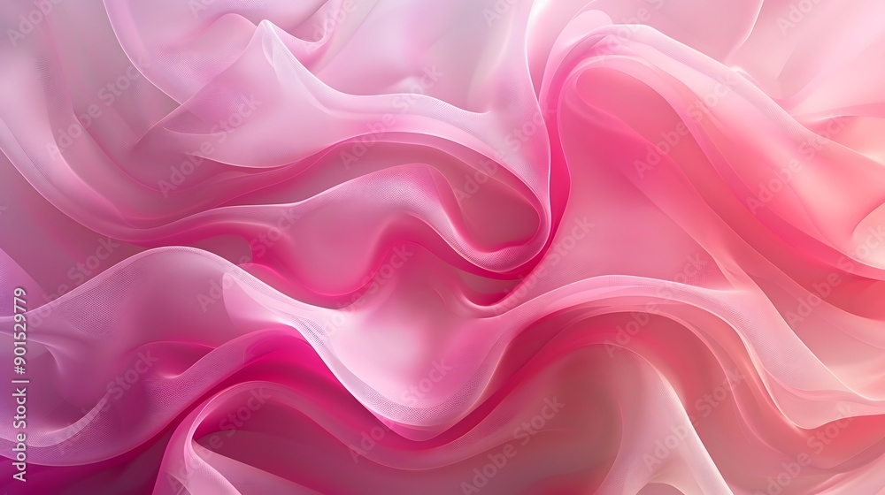 Fototapeta premium Elegant Flow of Pink and Lavender Silk Fabric