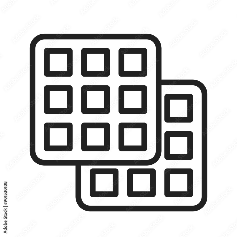 Waffle icon vector image. Suitable for mobile application web application and print media. Waffle icon vector image. Suitable for mobile application web application and print media.