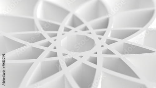 3D grayscale rendering of abstract structure. A simple, minimal, and modern or contemporary background or wallpaper. 3D rendering	