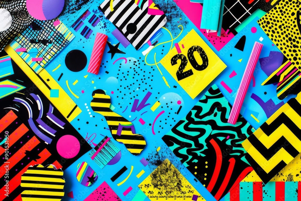 Colorful Abstract Patterned Collage