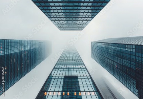 Skyscrapers at Dusk in City Center