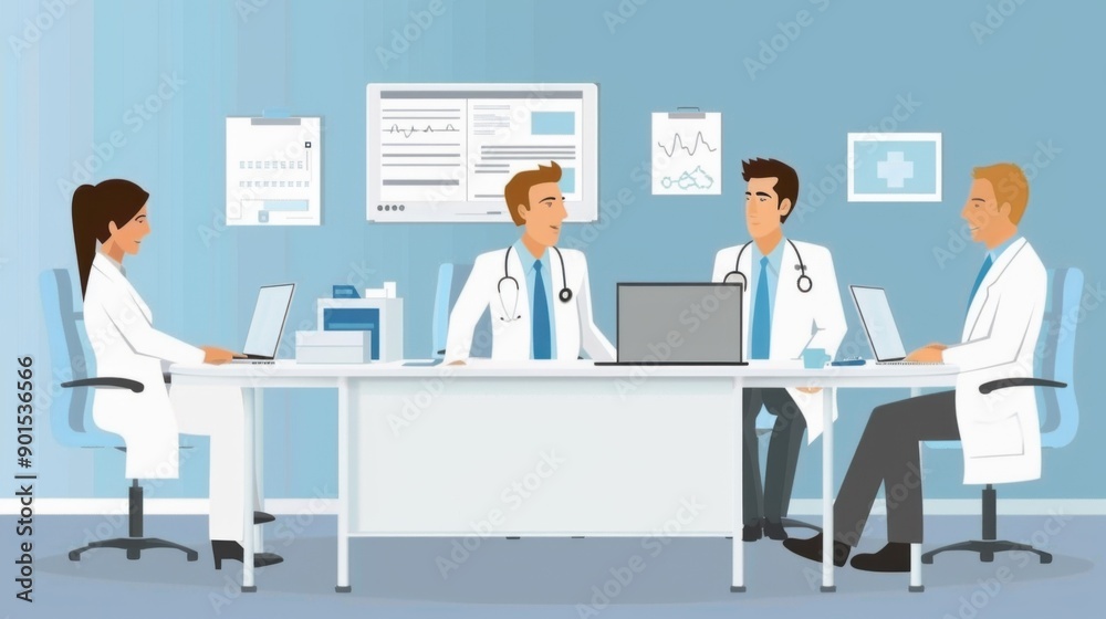 Health Information Management Staff. Roles: Manage patients' medical records in a flat style. Health Information Management Staff. Roles: Manage patients' medical records in a flat style.