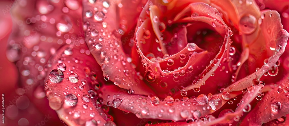 Macro image of a rose with prominent dew drops, providing ample copy space image. Macro image of a rose with prominent dew drops, providing ample copy space image.