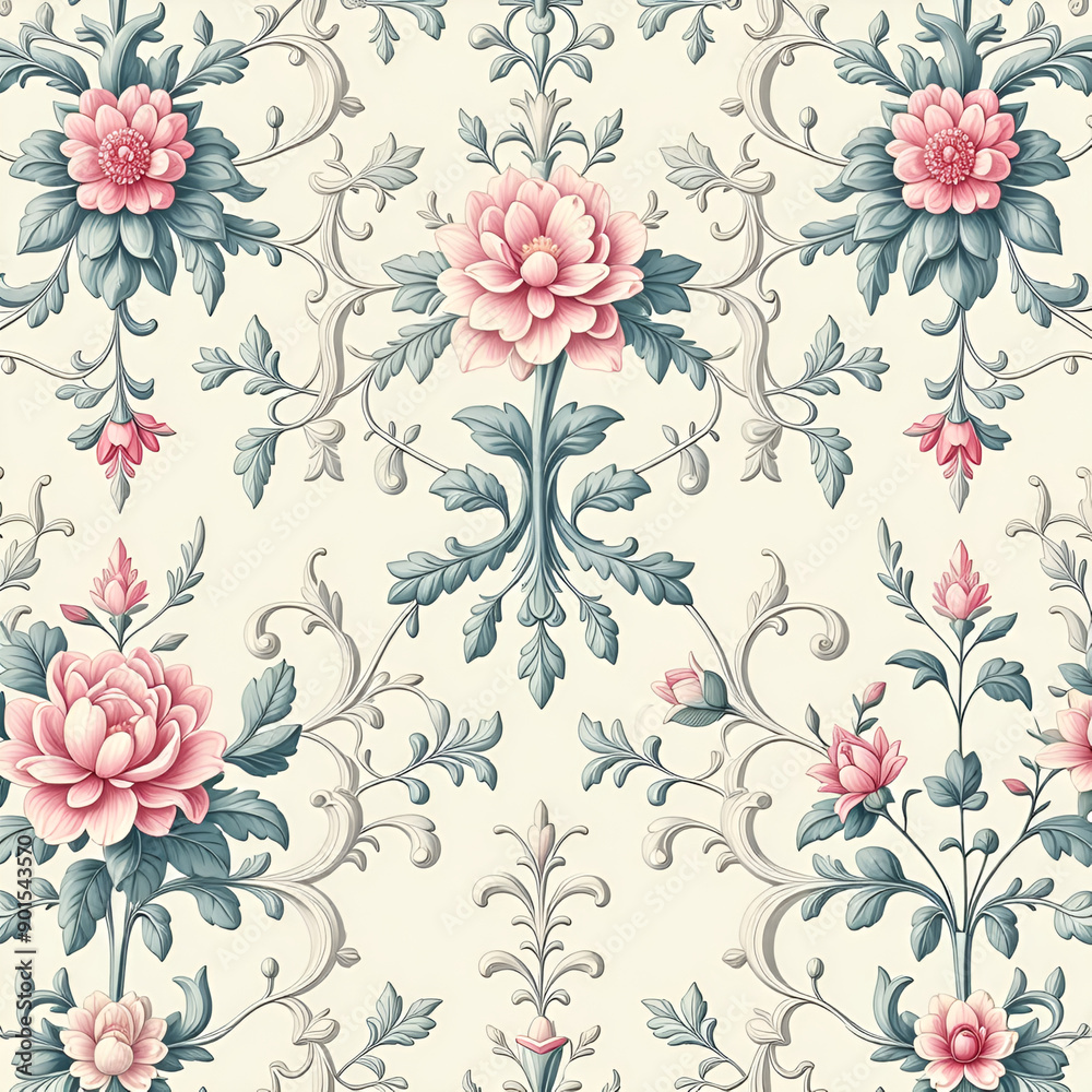Obraz premium seamless pattern with flowers