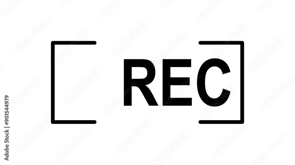 Recording Button Sign With Frame and Red Circle Dot Aniamtion 4k Motion Graphic with Alpha Channel Recording Button Sign With Frame and Red Circle Dot Aniamtion 4k Motion Graphic with Alpha Channel