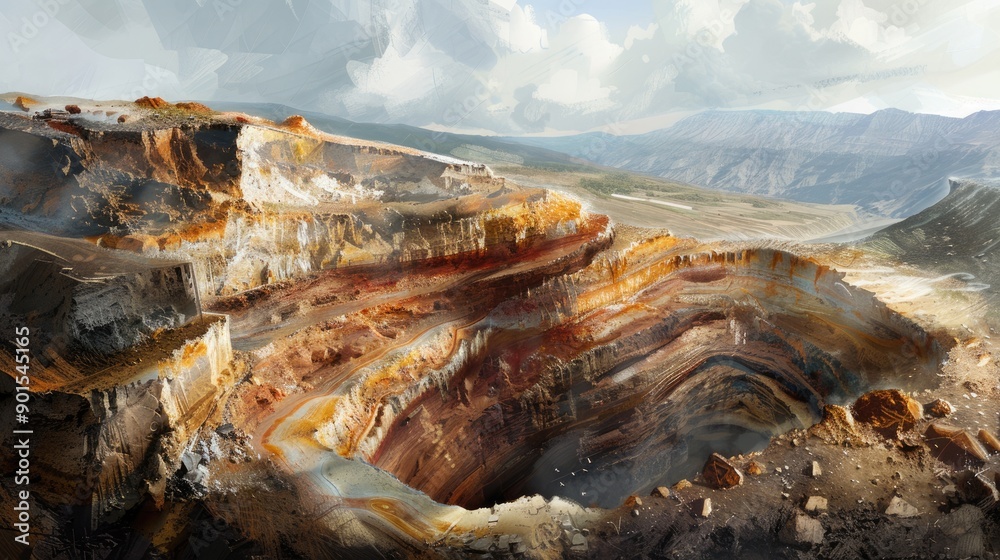 Sites A geological study of Earth's layers at a significant site, with ...