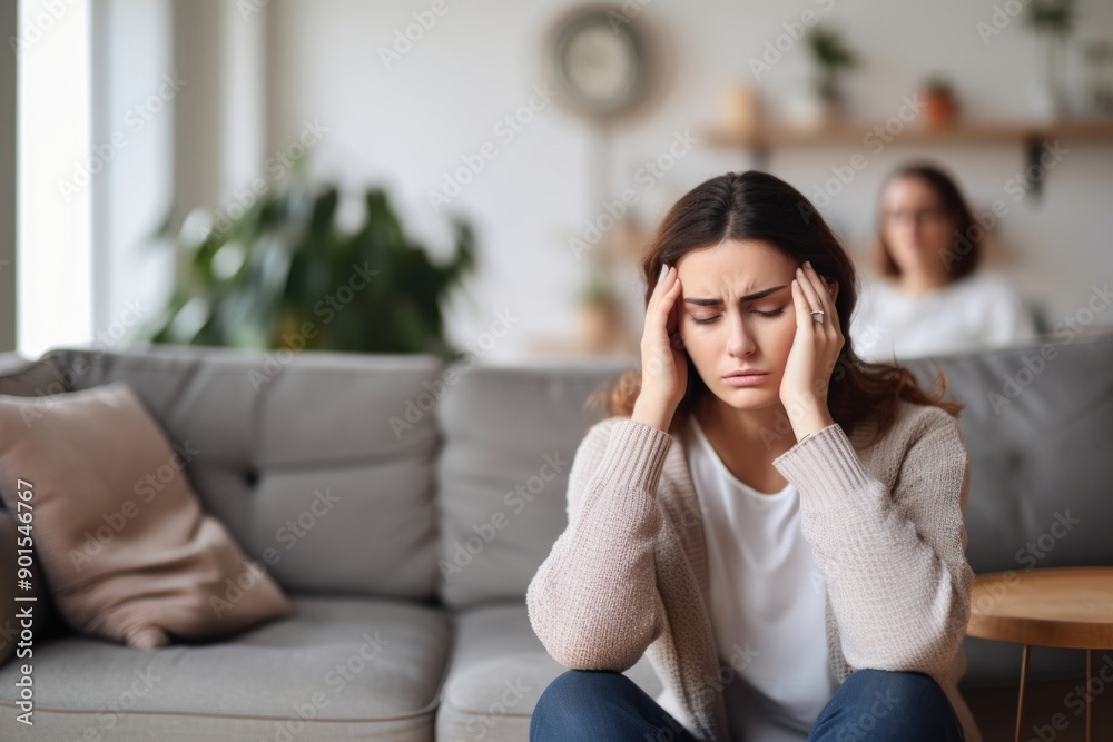 Worried tired pain sofa. Worried tired pain sofa.