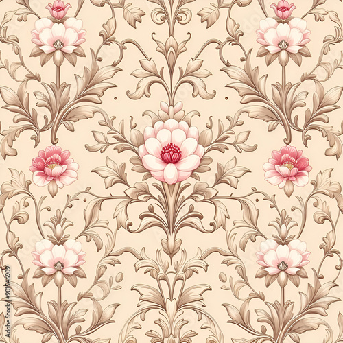 seamless pattern with flowers 