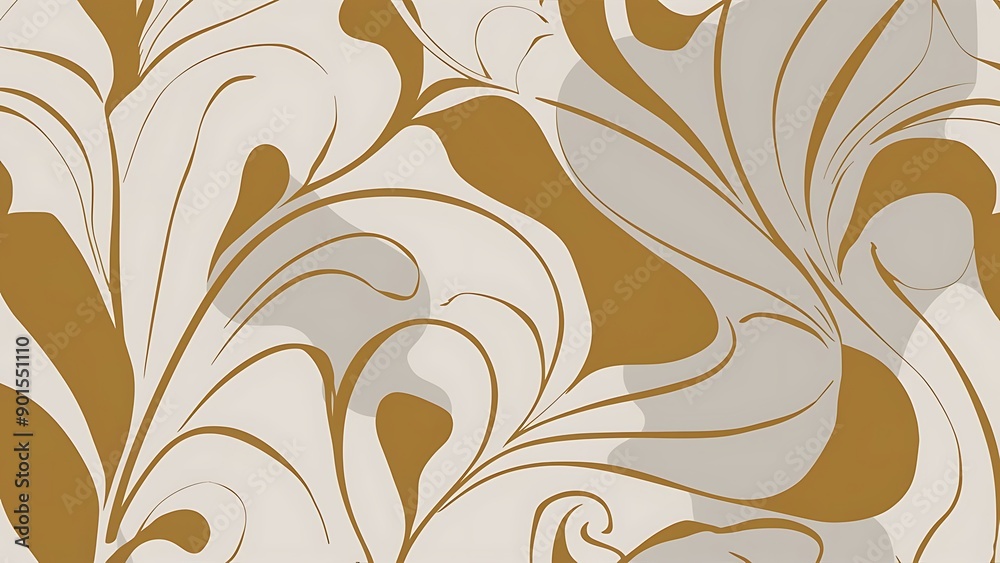 Vector seamless pattern with elegant simple lines, gold on white background, fine art print Vector seamless pattern with elegant simple lines, gold on white background, fine art print