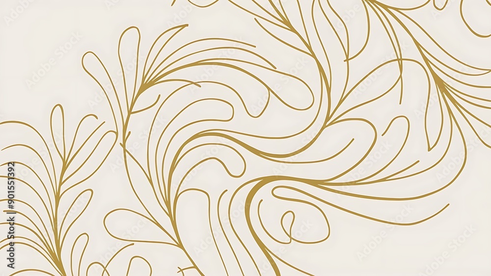 Vector seamless pattern with elegant simple lines, gold on white background, fine art print Vector seamless pattern with elegant simple lines, gold on white background, fine art print