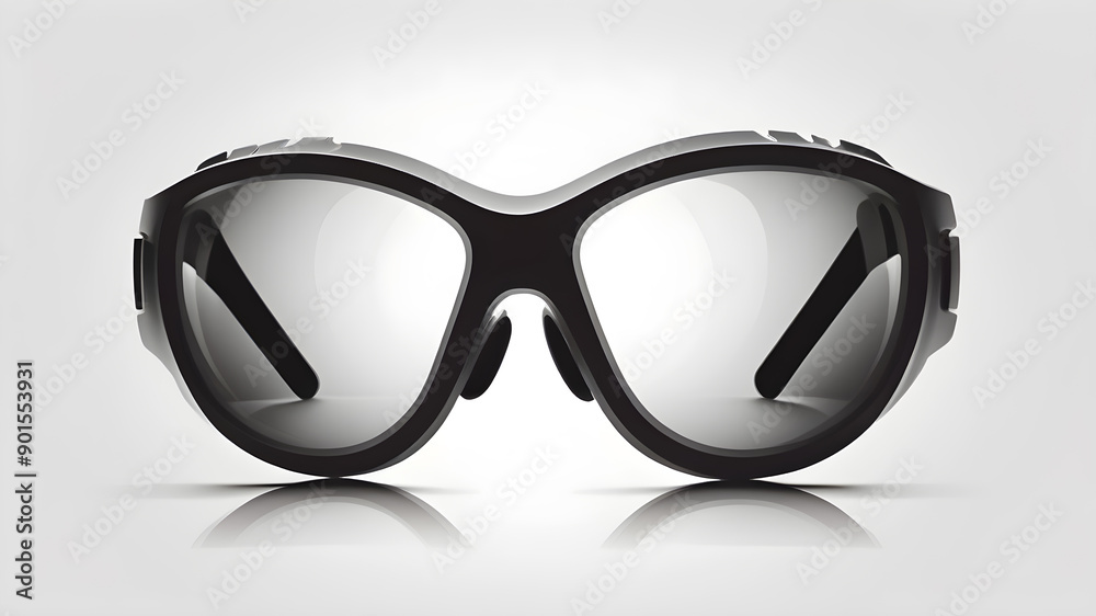 Work safety glasses logo design on white background. Generative AI Work safety glasses logo design on white background. Generative AI
