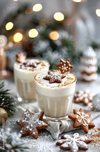 Festive Eggnog With Gingerbread Cookies