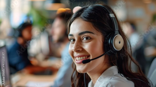 Smile, call center, and business team during telemarketing, virtual communication, or computer, website, or software assistance. CRM, corporate woman, consultant, or agency portrait