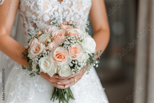 Bride Holding Wedding Bouquet