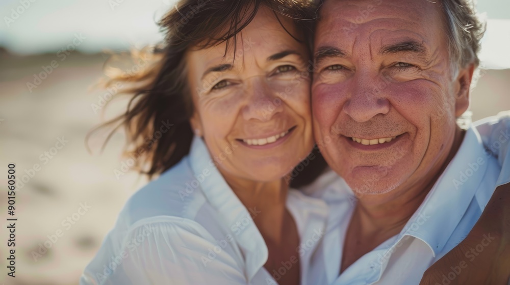 Sunlight and grin for love, caring, and romance on summer vacation or date for senior couple. Man, woman, and retirees outdoors for happiness, support, and romantic marriage relaxation Sunlight and grin for love, caring, and romance on summer vacation or date for senior couple. Man, woman, and retirees outdoors for happiness, support, and romantic marriage relaxation
