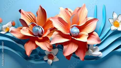 3D Abstract Wallpaper,flower,3D Abstract Wallpaper With Flowers,3D Abstract Wallpapers with creative evironment,3D Wallpapers,3D Abstract Art | 3D Creative Environment wallpaper,3D Multi Walpapper photo