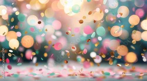 Colorful Confetti Falling