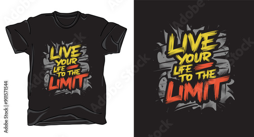 Motivational graffiti typography vector t-shirt design