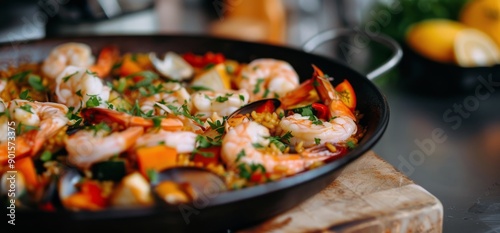 Seafood Paella in a Pan