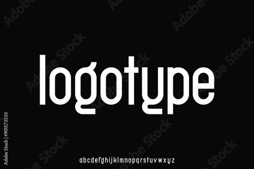 Unique and clean logotype alphabet display font vector decorative style