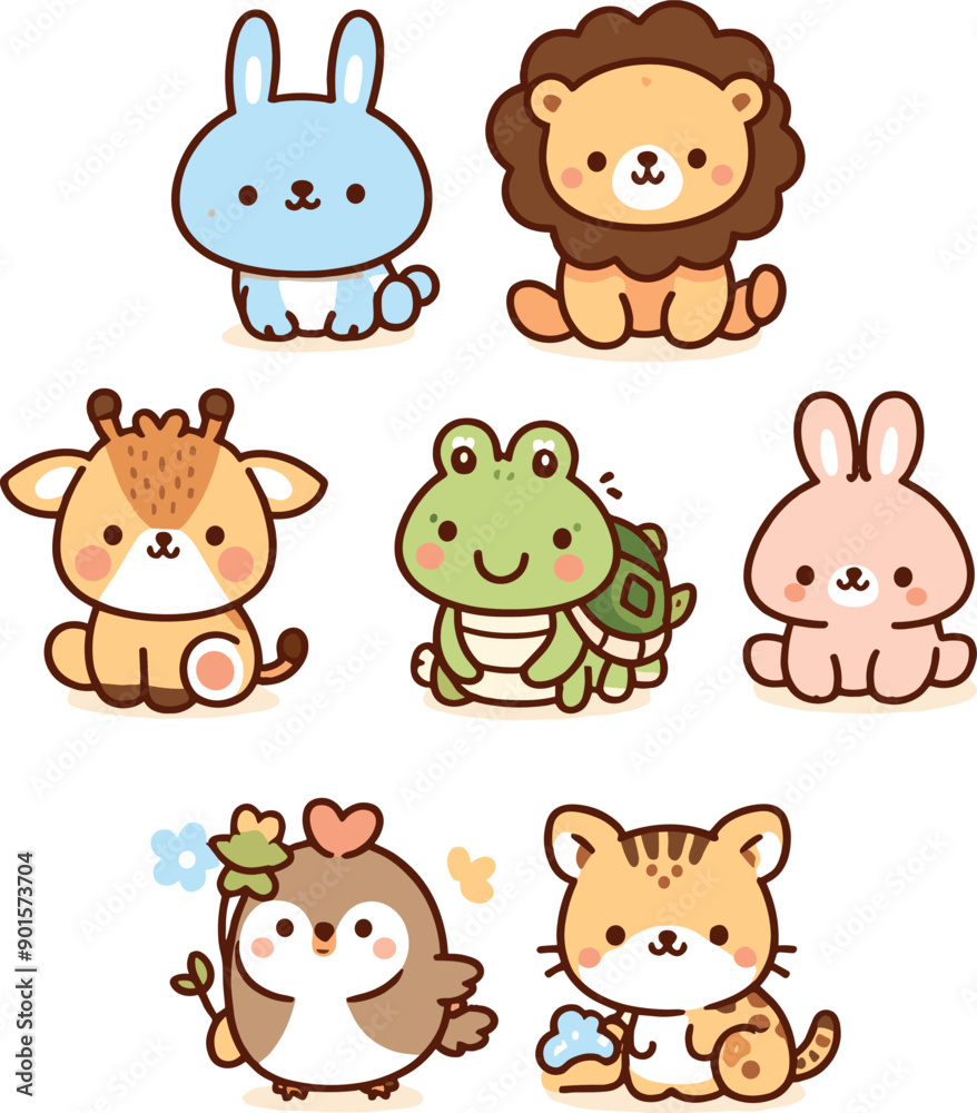 Obraz premium Cute Animals Set 4