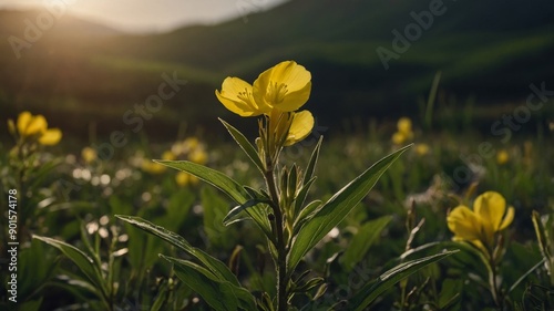 evening primrose capsule in the wild state. photo