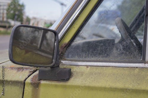 close up of  old car