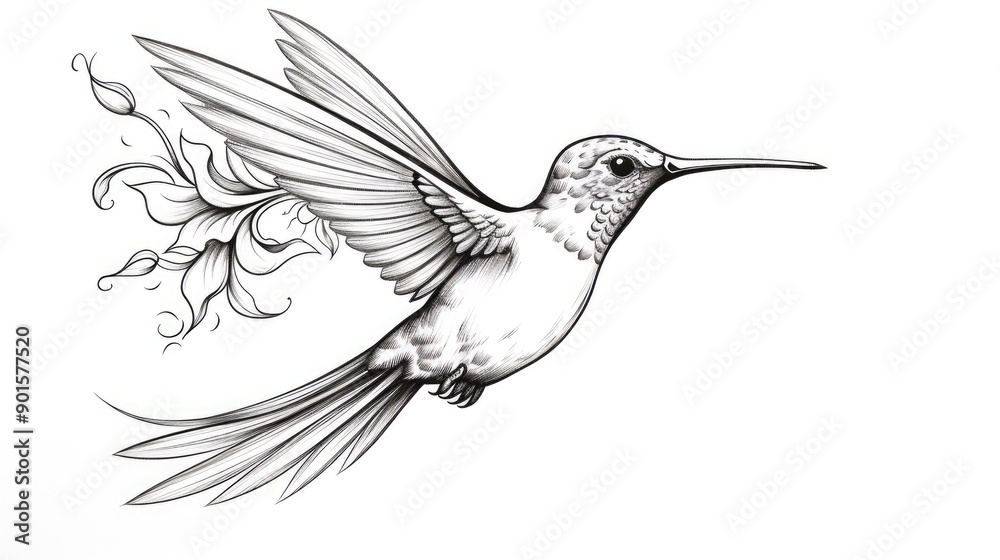 Fototapeta premium an elegant hummingbird