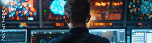 Training a machine through supervised and unsupervised learning techniques focus on, education, vibrant, Composite, computer lab