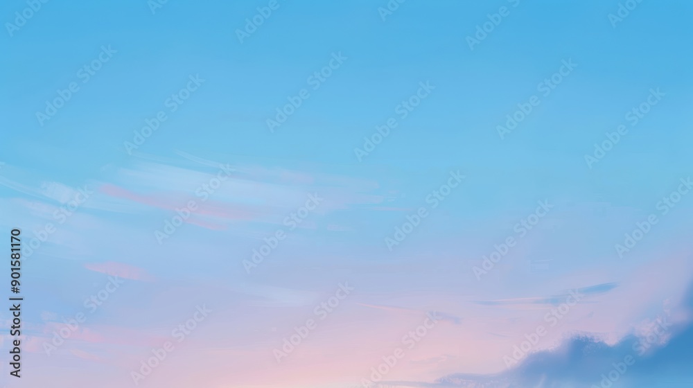 Vibrant blue sky sunset Vibrant blue sky sunset