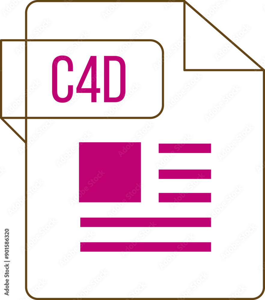 C4D icon inside transparent outline and sharp corners C4D icon inside transparent outline and sharp corners