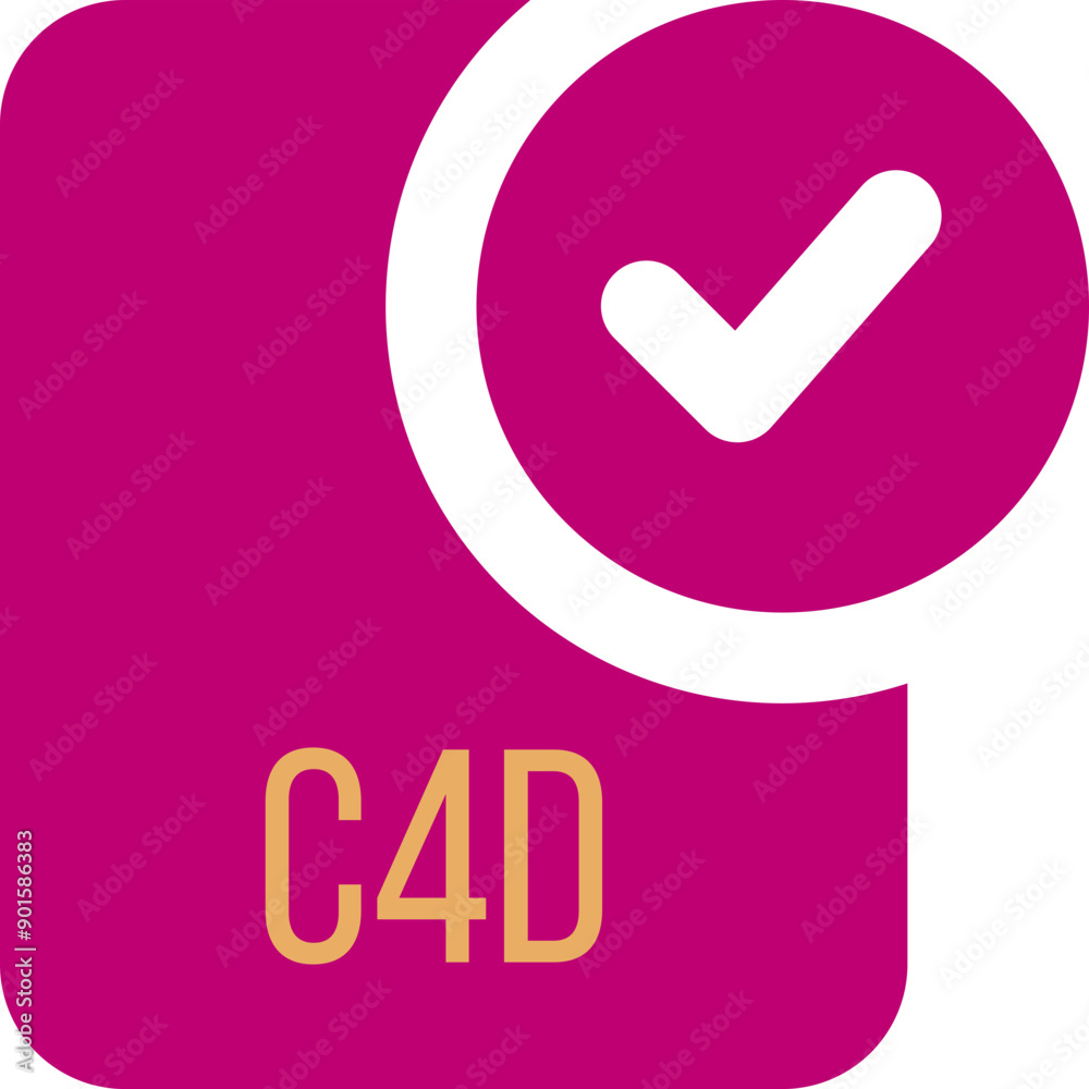 C4D ip file icon with black checked mark C4D ip file icon with black checked mark